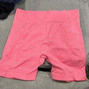Pink booty scrunching shorts size XL